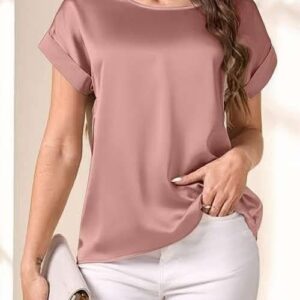 Women's Fashion Crewneck T-Shirt – 3/4 Sleeve Loose Casual Summer Tops