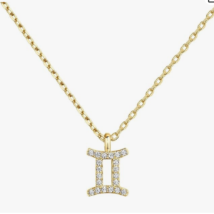Gold Plated CZ Astrology Necklace Astrology Necklace