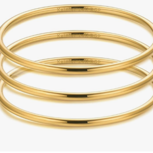 3mm 14K Gold Plated Stainless Steel Thin Stackable Bangle Bracelet